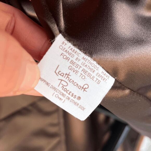 Vintage 70s Reed Sportswear Cognac Leather Coat L–XXL Western Rodeo Boho USA - Picture 7 of 10